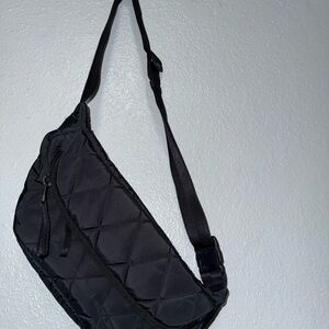 Black Quilted Crossbody Bag